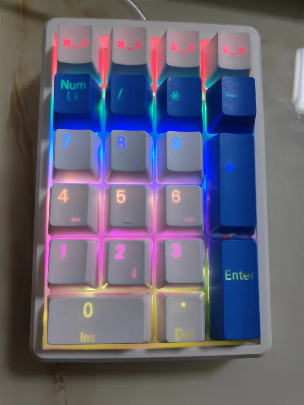 PBT keycap for mechanical keyboard numpad cherry mx backlit translucent keycaps 21 key num pad use