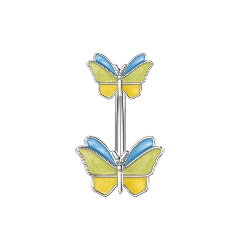 Butterfly Belly Button Ring for Navel Piercing