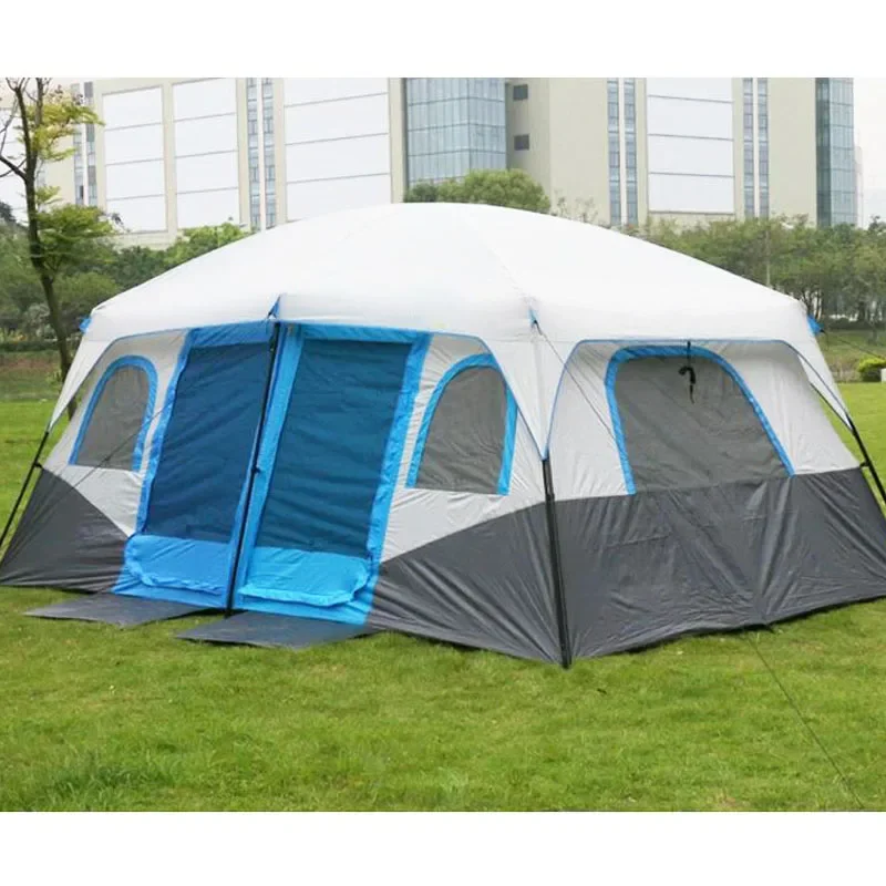 8 10 12 Person Event Marquee Tents Large Family Camping Waterproof Cabin Outdoor Two bedrooms one living roomTent