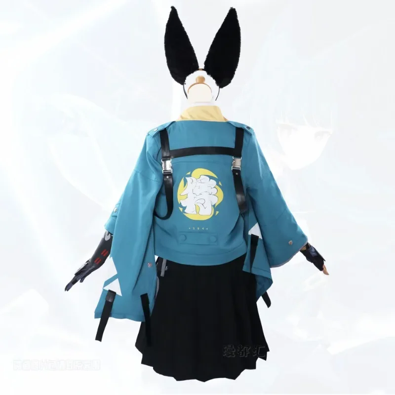 Disfraz de Cosplay Hoshimi Miyabi para mujer, juego de Anime Zenless Zone Zero Section 6, peluca Miyabi, uniforme encantador, falda, traje de Carnaval Kawaii