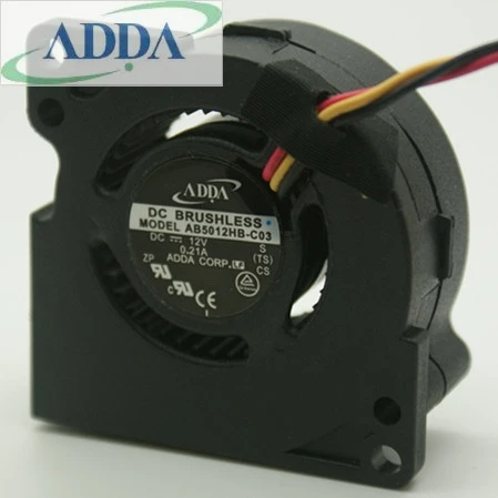 

Wholesale FOR ADDA AB5012HB-C03 Server Blower Fan DC 12V 0.21A 50x50x20mm 5cm 50mm 3Wire 3Pin turbo blower cooling fan