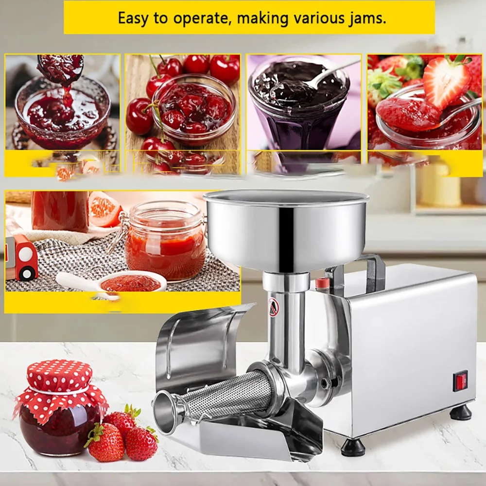 Electric Tomato Strainer Commercial Grade Sauce Milling Machine Stainless Steel Jam Maker