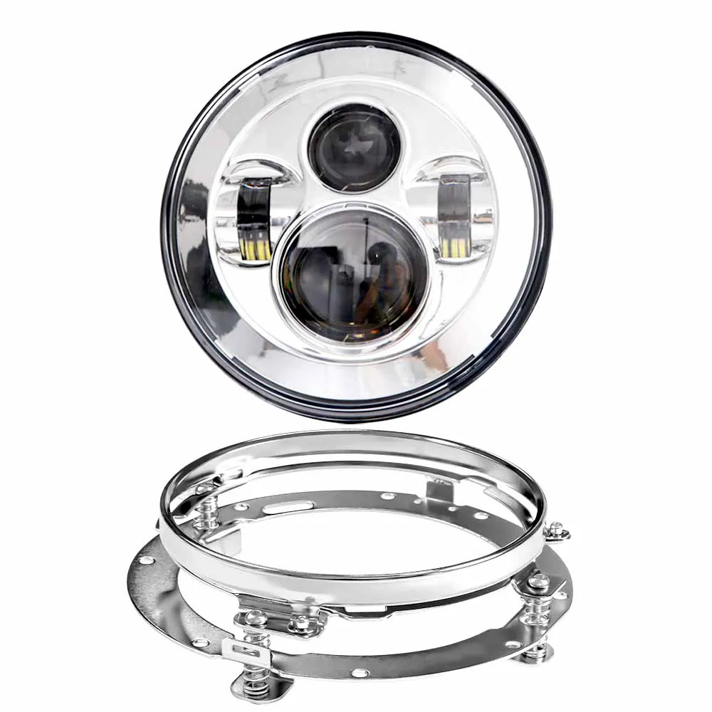 7 inch LED Koplamp + 4.5 inch Mistlampen 7 "Bracket Montage Ring Onderdelen voor Harley Touring Electra Glide Road King Street Glide