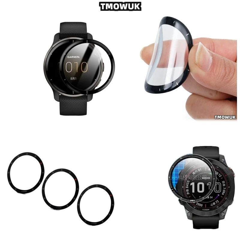 

For Garmin Fenix 6 7 8 7X 6X 7S 47mm 51mm Durable PMMA Screen Guard Scratch Resistant