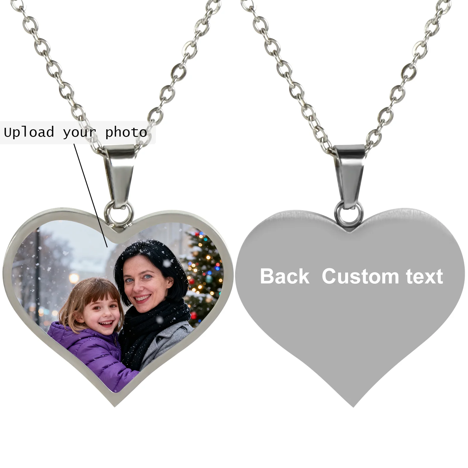 

Персонализированное ожерелье с персиковым сердечком для новорожденных, кулон с фотографией ребенка, аксессуар, памятник о драгоценных рождении для новых родителей, подарок, ювелирные изделия