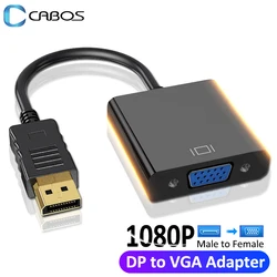 DisplayPort Port wyświetlacza DP do kabel adaptera VGA dla projektora DTV TV HDVD Laptop DP męski do VGA kabel adaptera żeński konwerter