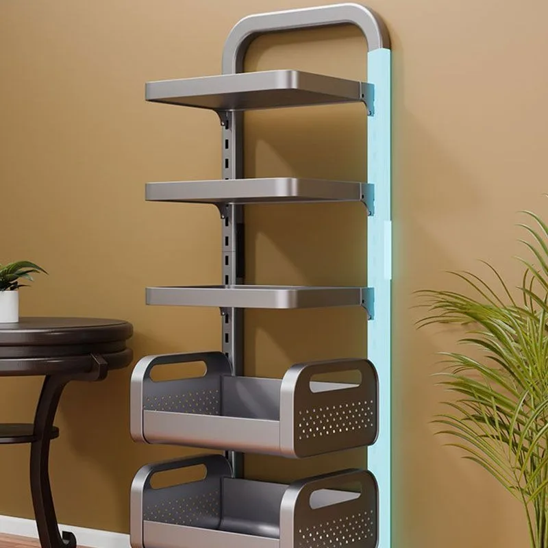 Vegetable rack, kitchen trolley, multi-layer pots and pans, household storage, multi-functional pot rack