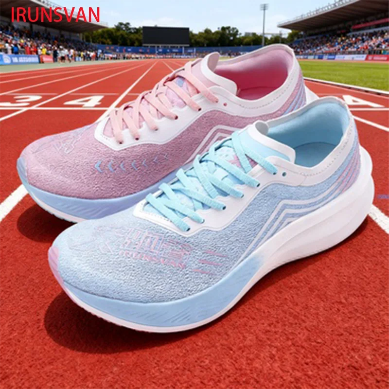 

IRUNSVAN удобные и дышащие сетчатые кроссовки для бега на открытом воздухе, нейлоновая тренировочная обувь для марафона, спортивная обувь унисекс