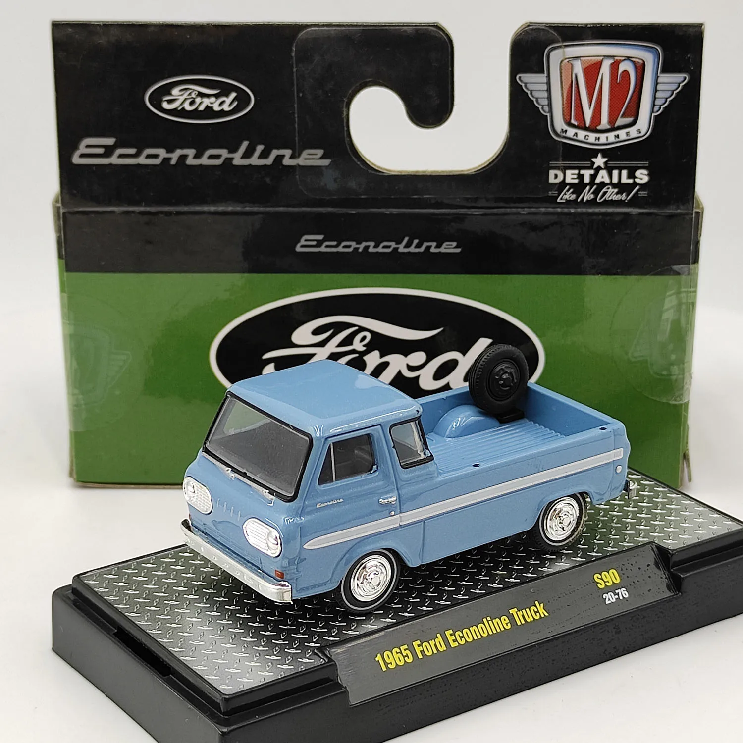 

M2 Machines 1:64 Scale Diecast Alloy 1965 Ford Econoline Truck Toys Cars Model Classics Adult Gifts Souvenir Static Display