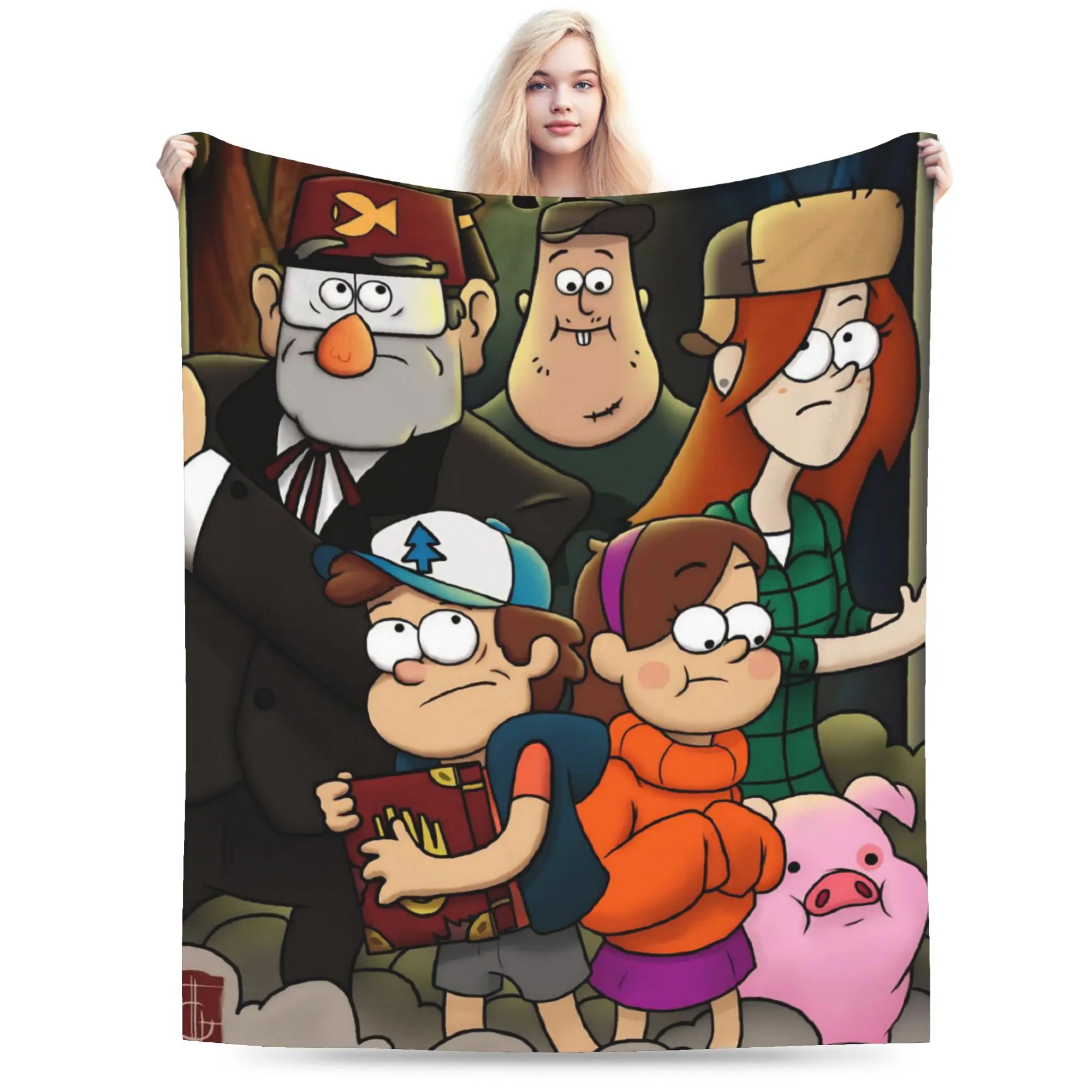 G-Gravity Falls Throw Blanket for Couch  Fuzzy Soft Plush Blanket 50x60 Inch Multiple Sizes Bedspreads for All Seasons