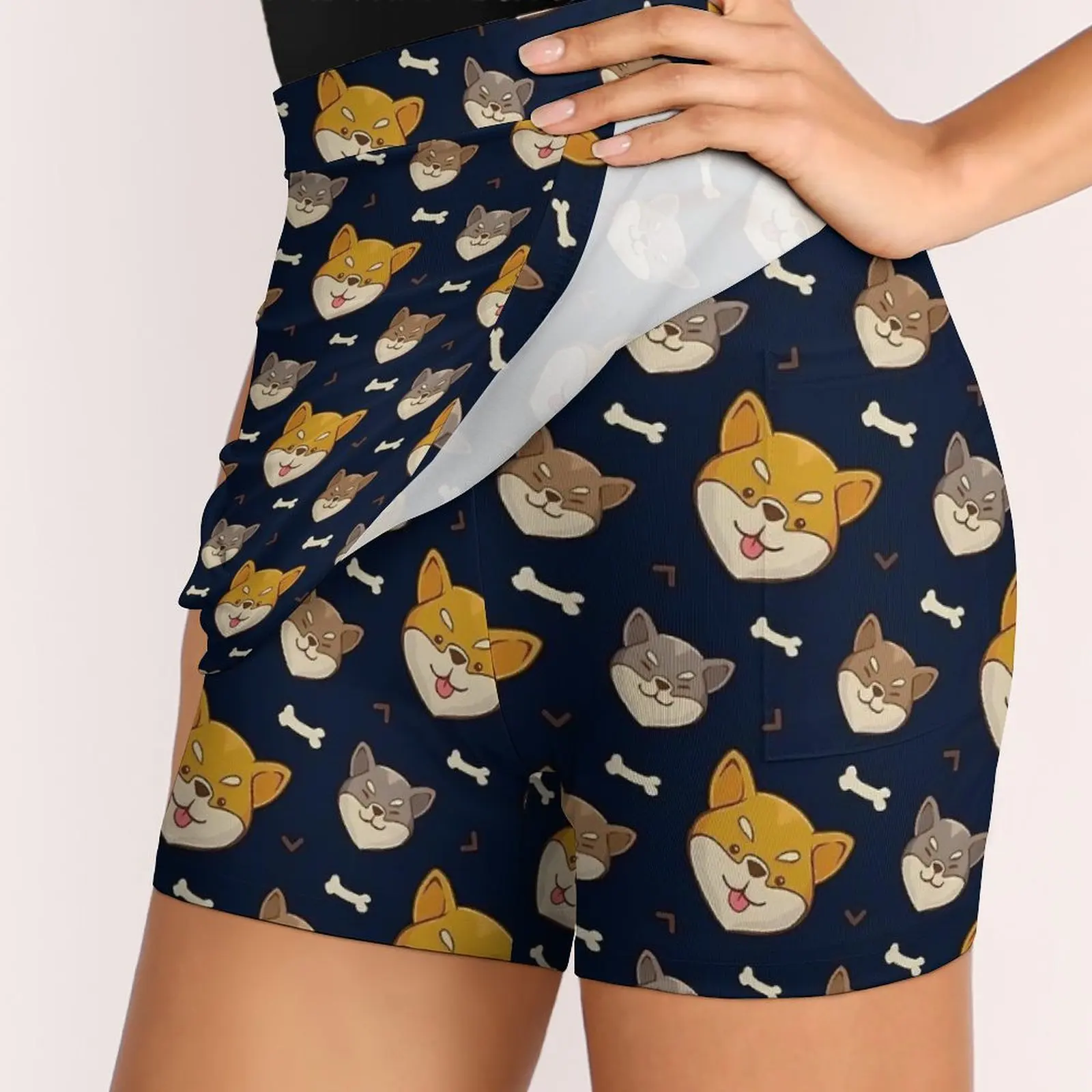 Falda Kawaii Shiba Inu, faldas informales estéticas con bonito perro, minifalda Kawaii para mujer, falda de diseño, ropa de regalo