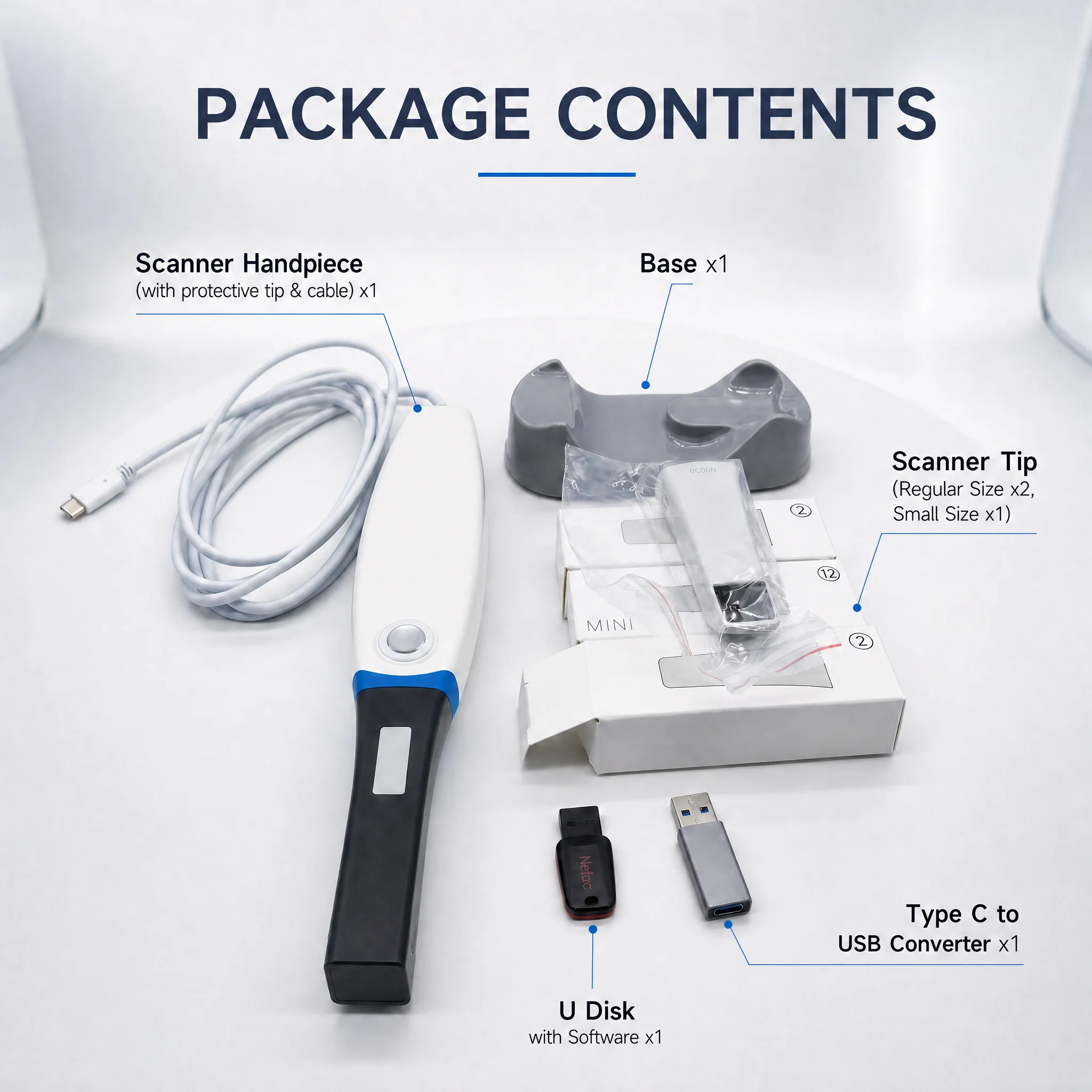 Dental Intraoral 3D Scanner V3 Pro AI Powered Fast Scanning USB C Connection Open System CAD CAM Design Ready