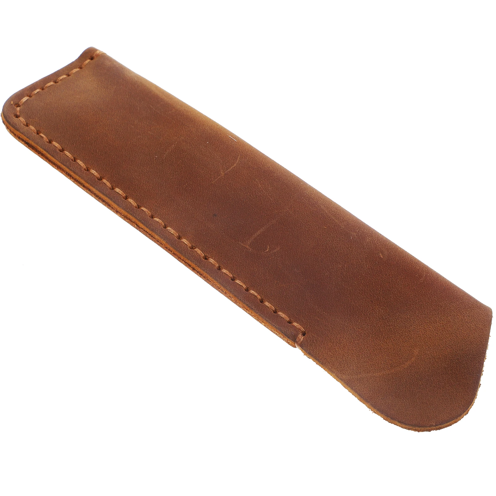 

Cowhide Pen Set Brown Carving Case Sleeve Wallet Male Carrying Pocket Protector Fountain