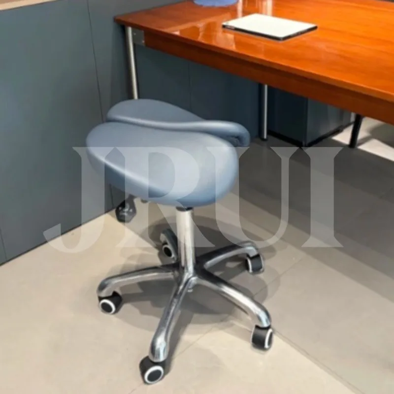 Ergonomic Split Saddle Stool Adjustable Swivel Lift Rotation Dental Chair Orthopedic Posture Stool for Salon