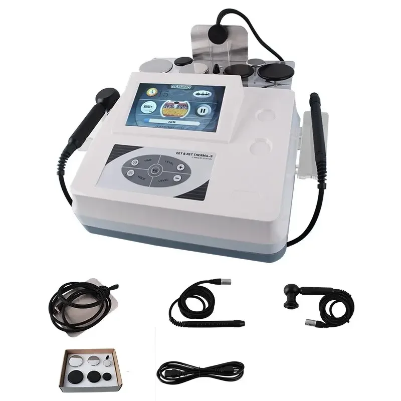 448Khz CET RET Diatermia Diathermy Physiotherapy Machine Portable High Radio Frequency Therapy Pro Loss Weight Corporal Shaping