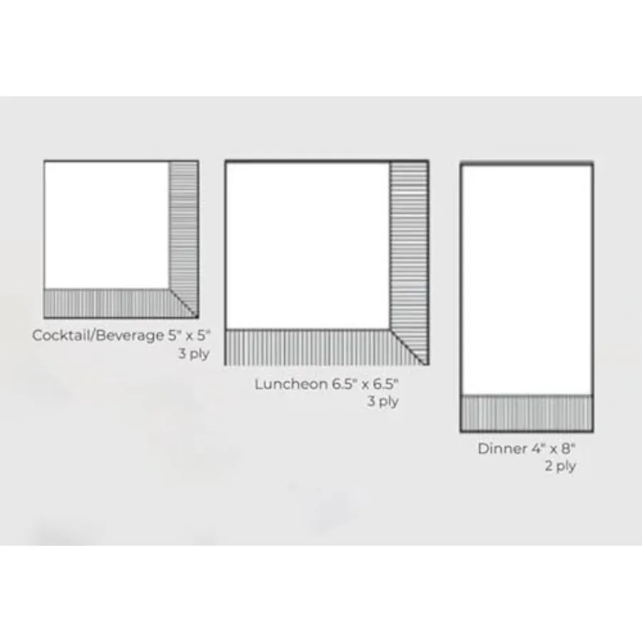 Serbet Kertas 3 Lapis Sekali Pakai untuk Acara Rumah yang Elegan dan Pertemuan Bertema Pantai 5 x 5 Desain Pantai Biru Paket 20 Buah