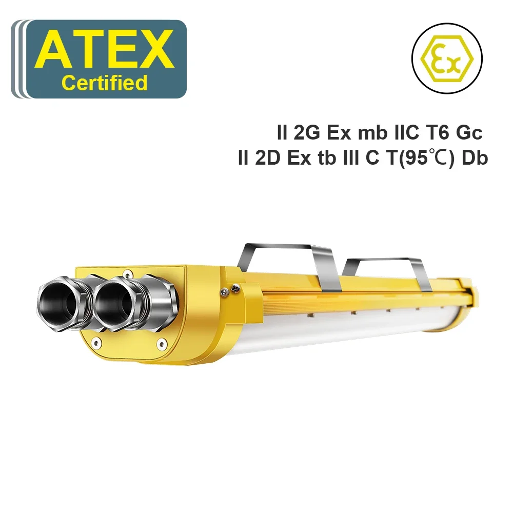 ATEX approved Explosion Proof Light IP66 Linear Tube Light Emergency led 60W 80w Hazardous Area Oil and Gas Filed Lighting