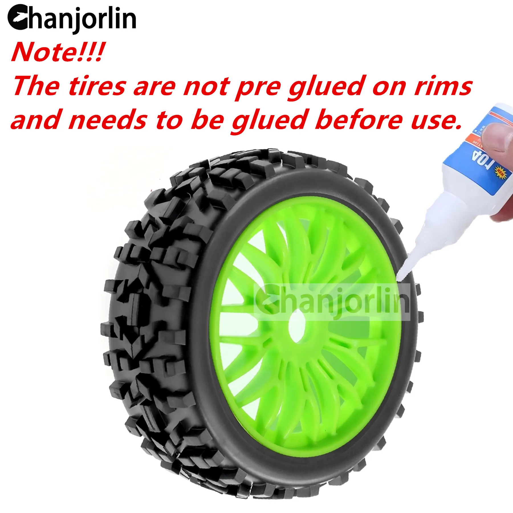 ยางรถบั๊กกี้ขนาด 1/8 พร้อมหัวล้อแบบ Hex 17 มม. สำหรับรถ RC ออฟโรด ARRMA Typhon Traxxas Talion Team Trxs Redcat Losi Kyosho HPI WR8 HSP อะไหล่แต่ง
