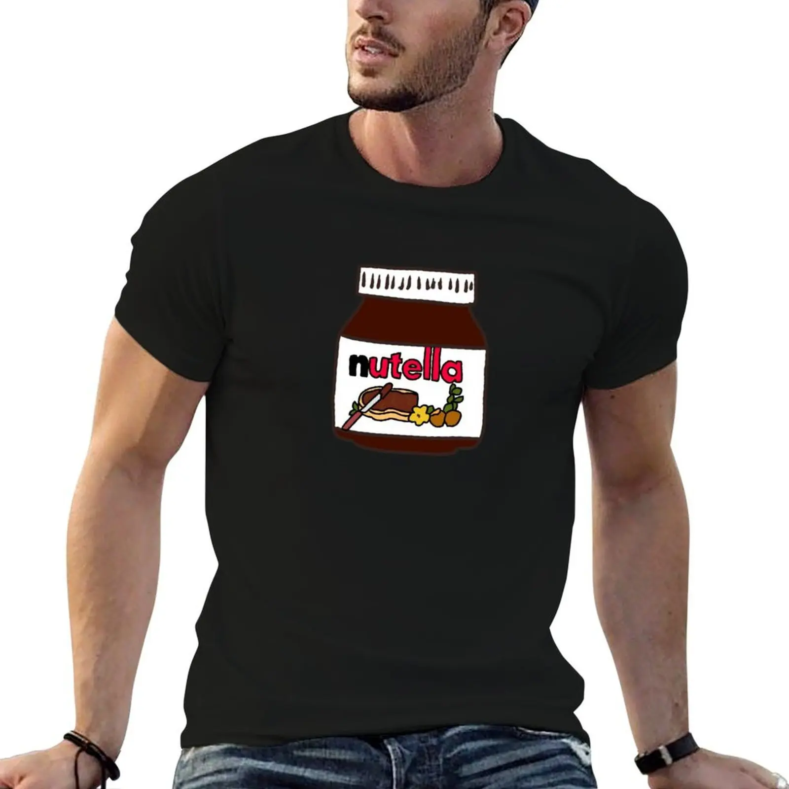 Nutella T-Shirt quick drying graphic t shirts mens cotton t shirts