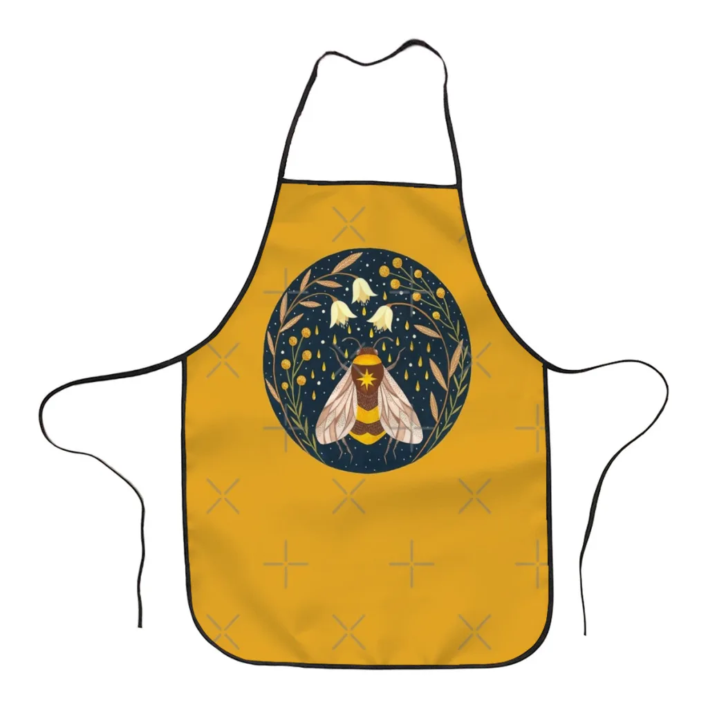 

Harvester of gold Kitchen Women Apron Household Cleaning Composite Pinafore Salon Home Cooking Baking Adult