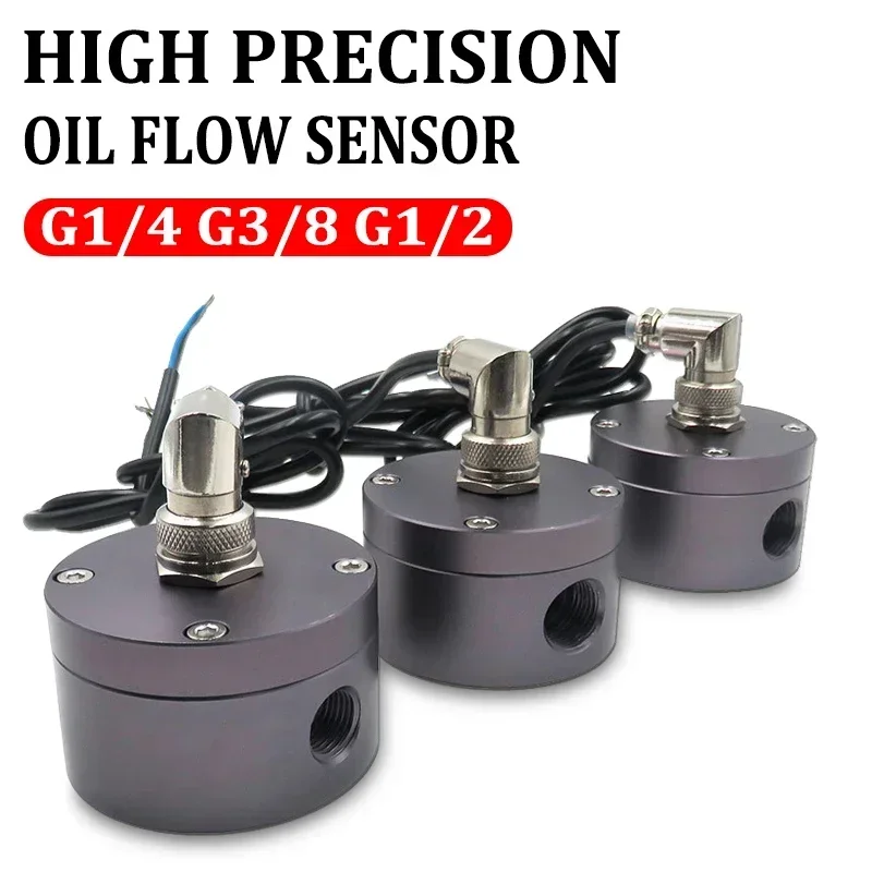 G1/2 G3/8 G1/4 Oil Flow Sensor Hall Sensor Switch Flow Meter Water Flow Sensor Aluminum Alloy Water Meter Industrial Flowmeter