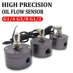 G1/2 G3/8 G1/4 Oil Flow Sensor Hall Sensor Switch Flow Meter Water Flow Sensor Aluminum Alloy Water Meter Industrial Flowmeter