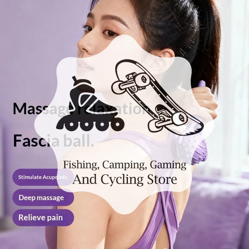 يده الأسطوانة مدلك تصميم سهل الاستخدام نقطة تدليك تخفيف التعب الجسم تعزيز مدلك كرة يوجا المحمولة المحمولة الذراع الساق #1