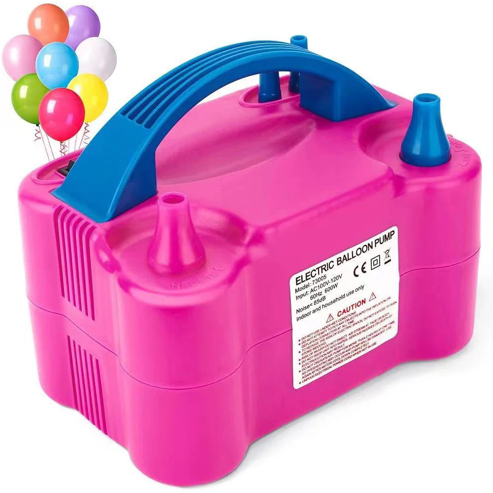 AC 220V 600W High Power Auto Electric Nozzle Air Blower Balloon Inflator Pump EU European Plug  Fast Portable Inflatable Balloon