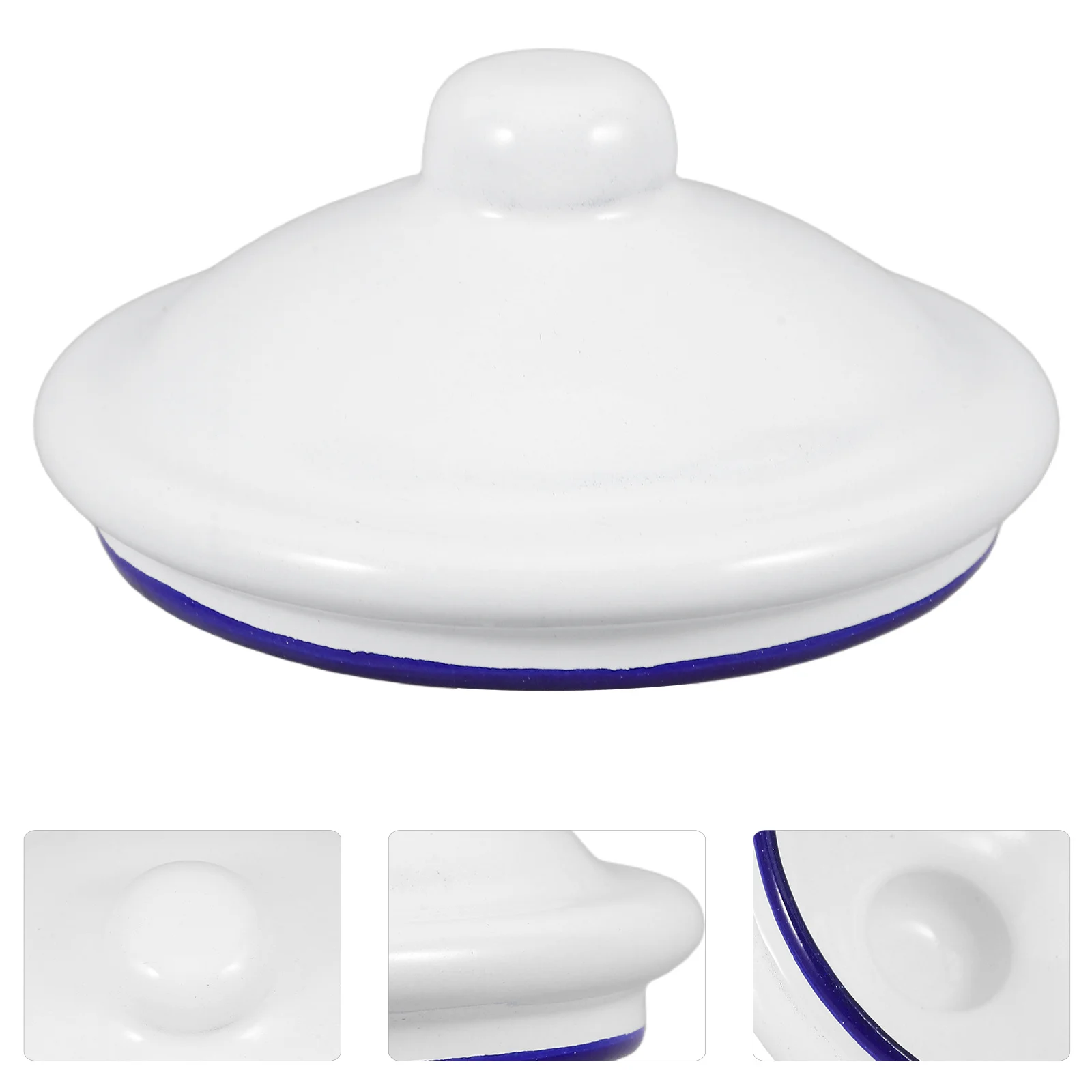 

4Pcs Enamel Cup Lid Set Compact Stable Reusable Enamel Mug Lids Spill Proof Heat Resistant Replacement for Tea Cups