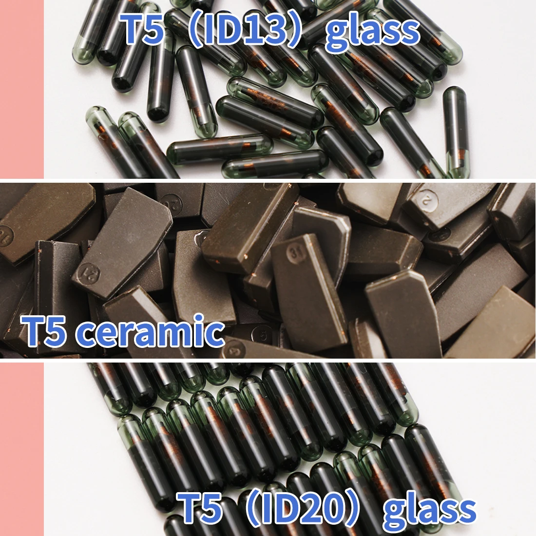 5/10/20/50pcs T5 ID20 ID13 Ceramic Glass Chip Transponder Chip Car Key Chip for honda remote keys