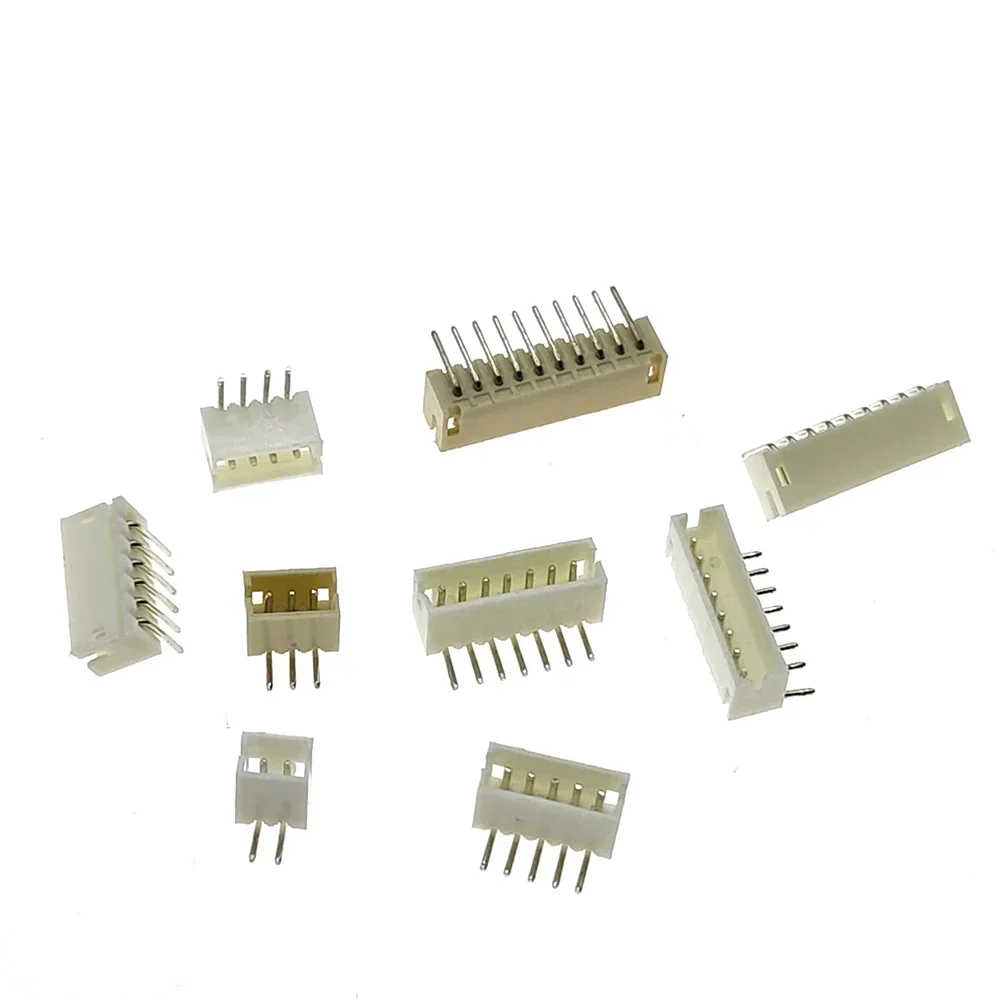 100 Sets JST Zh 1.5mm Right Angle Pin Male Female Connectors 2/3/4/5/6/7/8/9/10 Pin Socket with Crimps for Electronics
