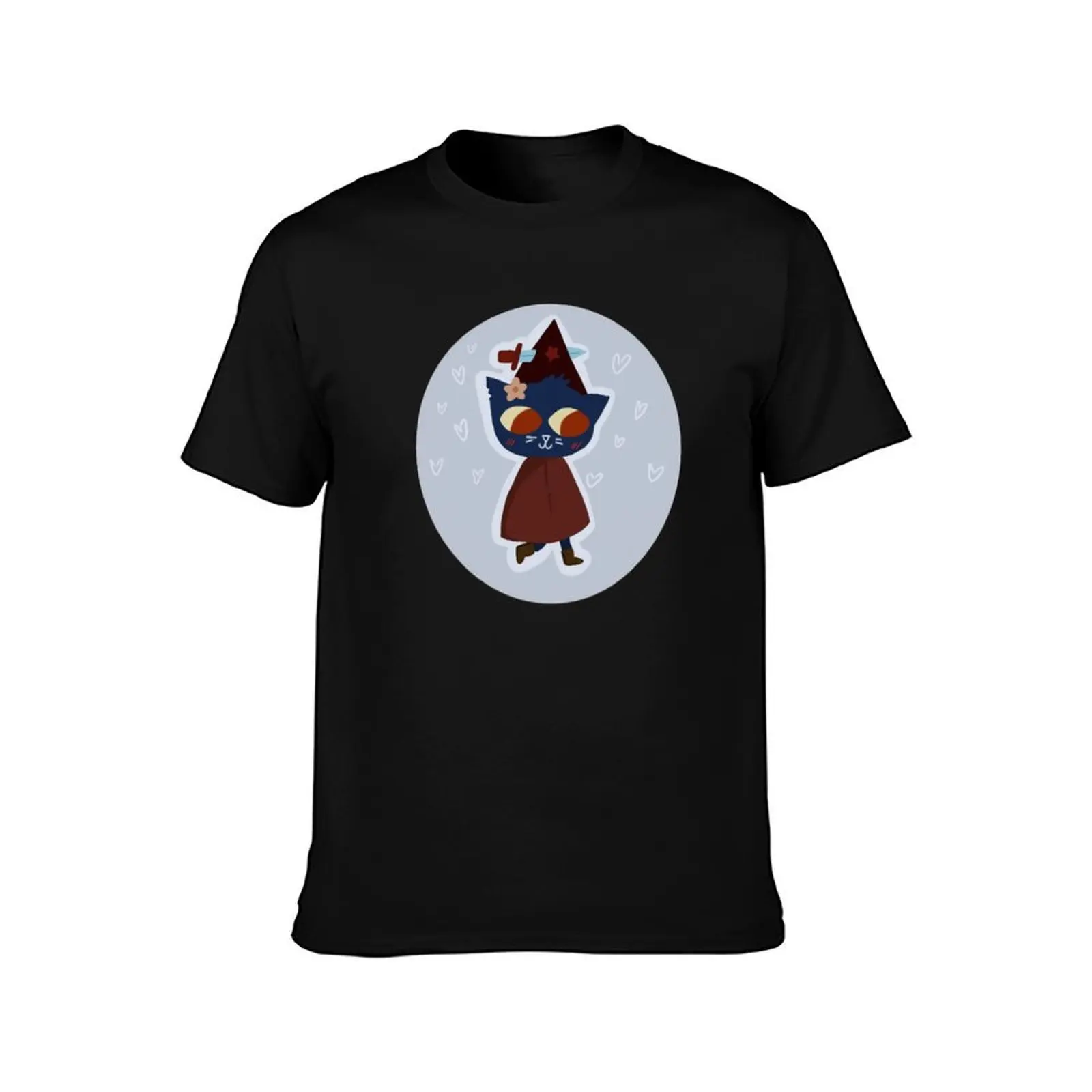 witchdagger mae borowski night in the woods with flower and witch hat & costume T-Shirt, Summer Casual Cotton Tee, 100% Cotton