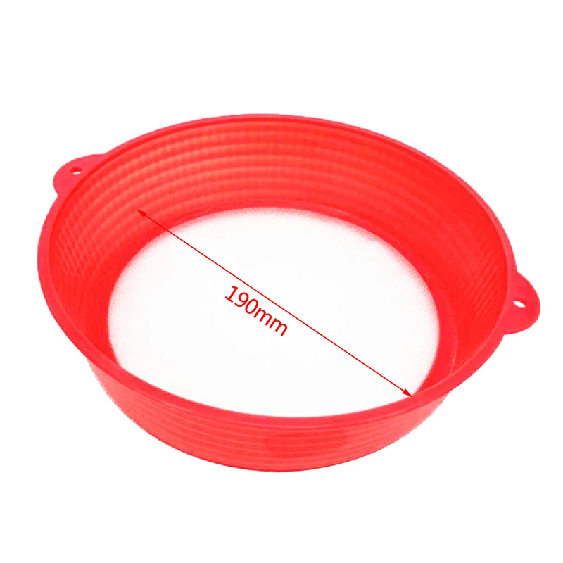 /KQM/Gadgets New Handheld 19cm Round Shape Plastic Flour Sifter Strainer Kitchen