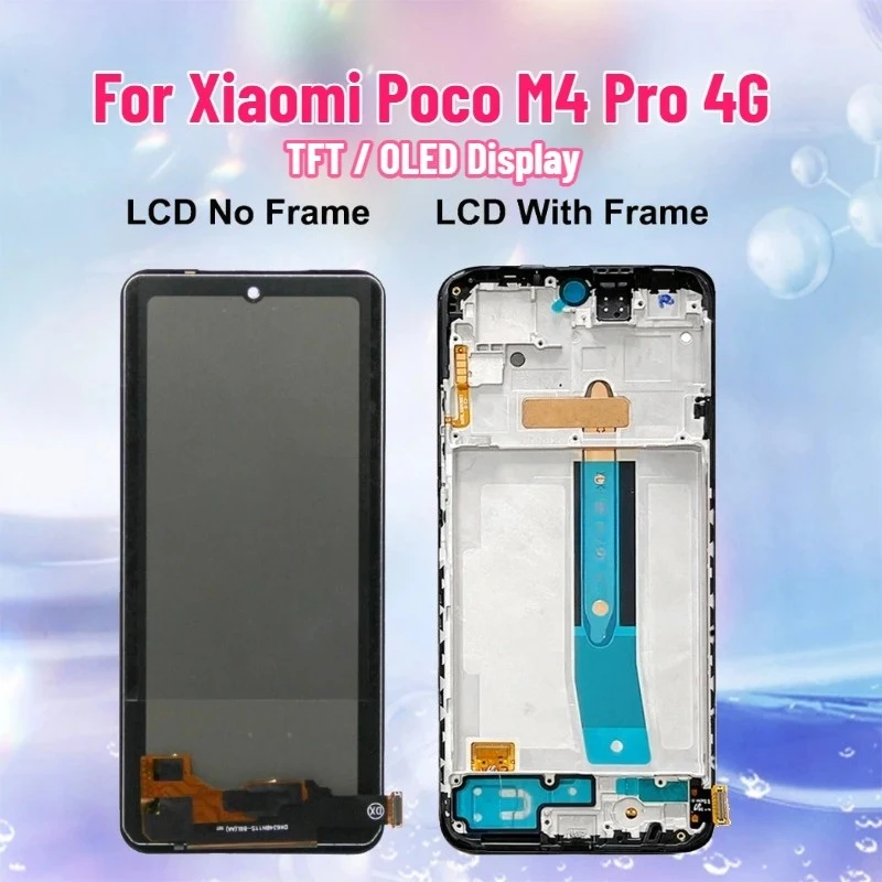 

TFT/OLED-дисплей для Xiaomi Poco M4 Pro 4G, сенсорная панель LCD, замена экрана для Poco M4 Pro EML-AL00 P20PRO CLT-AL00