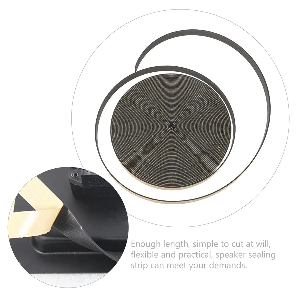 

Speaker Sealing Pad 10mm EVA Shockproof Anti Vibration Sticky Strip Soundproofing Accessories 10m Length Practical Design