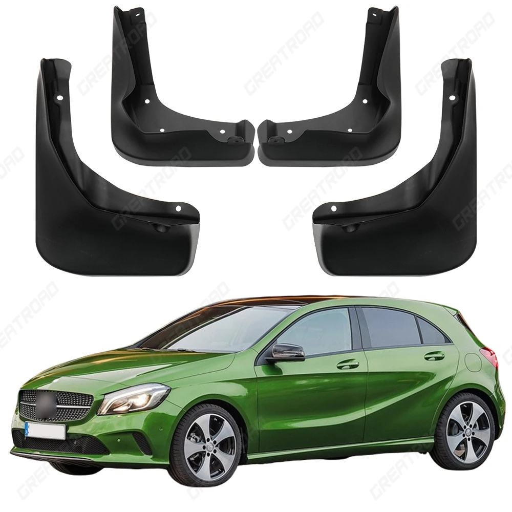 For Mercedes Benz A-Class W176 Hatchback 2013 2014 2015 2016 2017 2018 Fender Mudflaps Splash Guards  Mudguards Mud Flaps