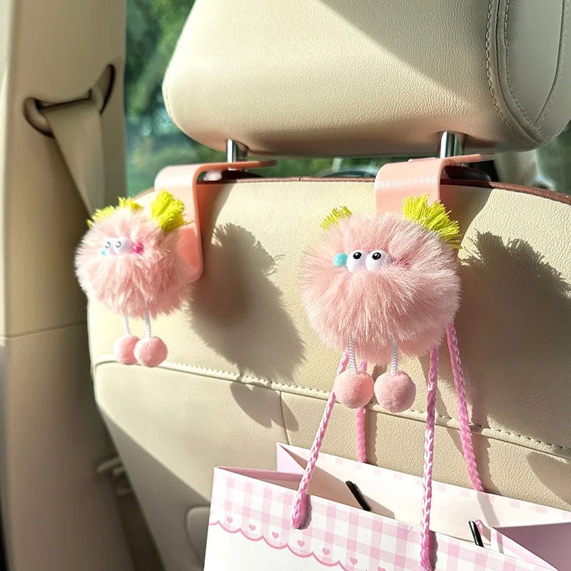 Car Seat Back Hook Car Interior Multi-functional Car Co-pilot Small Hook Cute Doll Rear Invisible Storage Hook Accessories