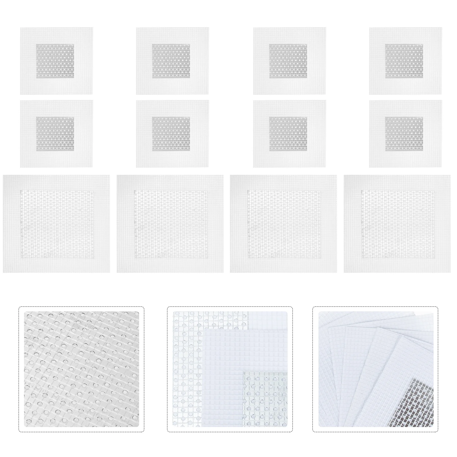 

12 Pcs Wall Repair Patch Drywall Kit Patches Pastes Ceramic Tile Glass Fiber Kits