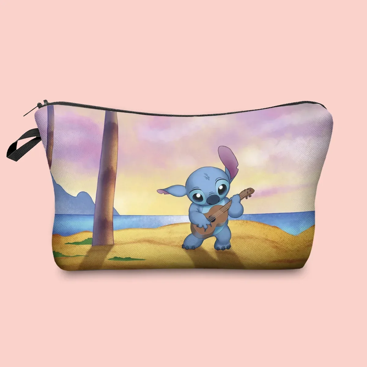 Disney stitch Makeup Bag Printed Multi-Purpose Storage Toiletries Travel Clutch Bag for Children Waterproof And Dirt Resistant