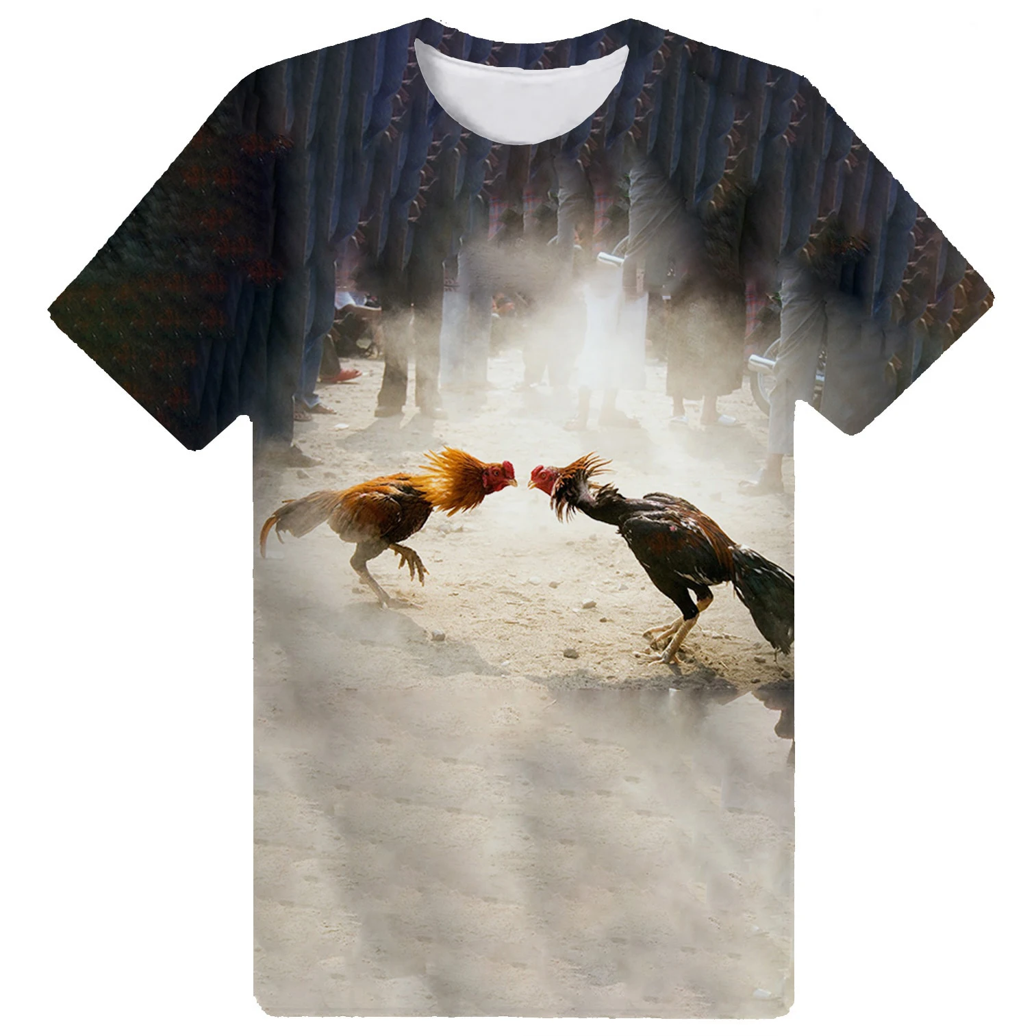 Funny Rooster 3D Print T-shirts Summer Men Woman Short Sleeve Fashion Casual Tees Streetwear Harajuku T Shirt Kids Tops Clothing