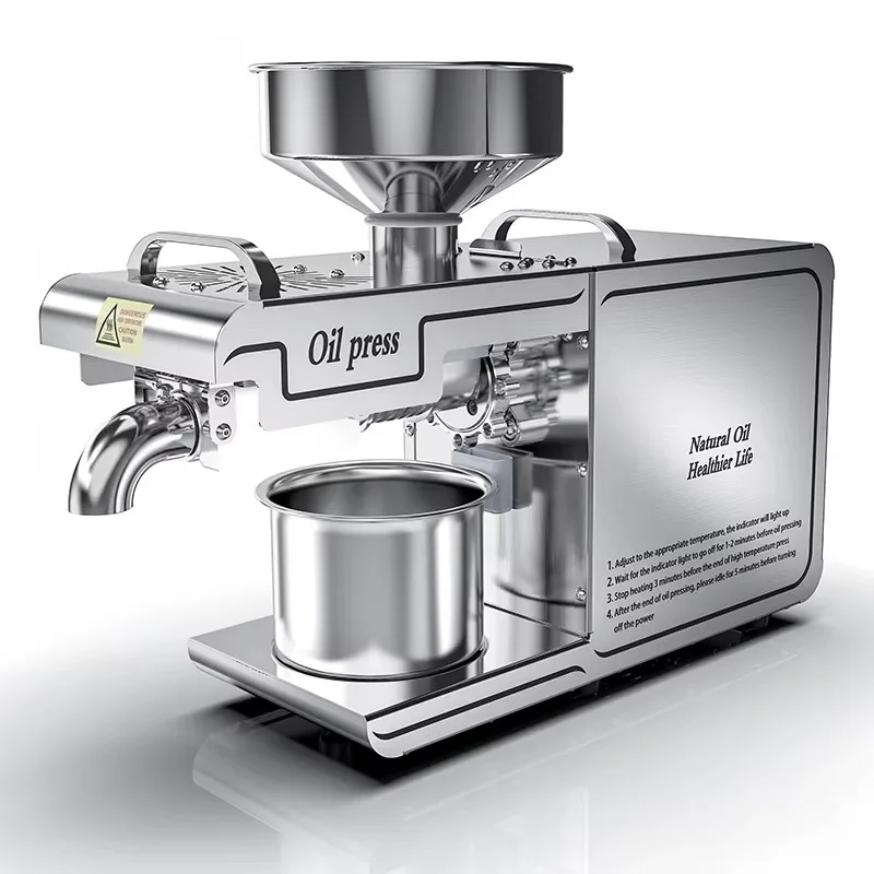 

Home Use 6kg/h Automatic Stainless Steel Oil Pressing Machine New for Sunflower Mustard Olive Peanut Sesame Oil Production