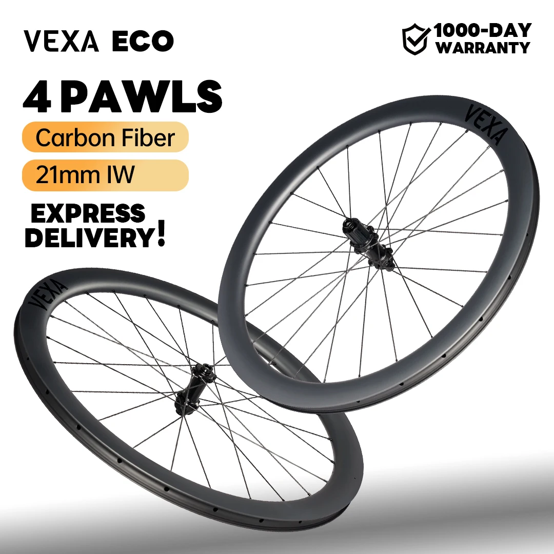 

VEXA ECO Дисковый дорожный велосипед 700C Колесная пара из углеродного волокна Бескамерные карбоновые колеса 38/50 мм с глубиной Дисковый тормоз 4 собачки 48T