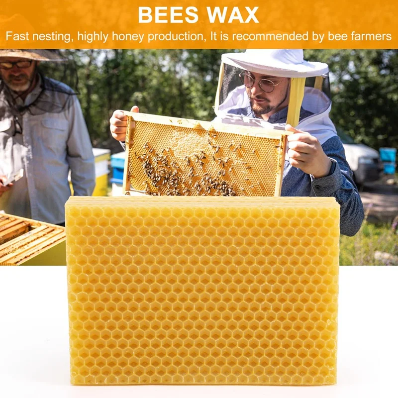 30Pcs Honeycomb Foundation Bee Wax Foundation Sheets Paper Candlemaking Beeswax Flakes Beekeeping Tool