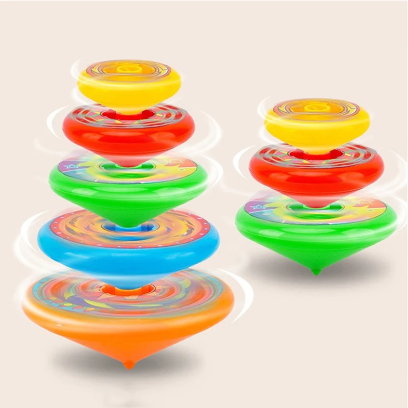 Kids Spinning Top Folding Gyroscope Spinning Toys Stacking Battle Gyroscope Toy Colorful Launcher Spinning  Birthday Party Gift