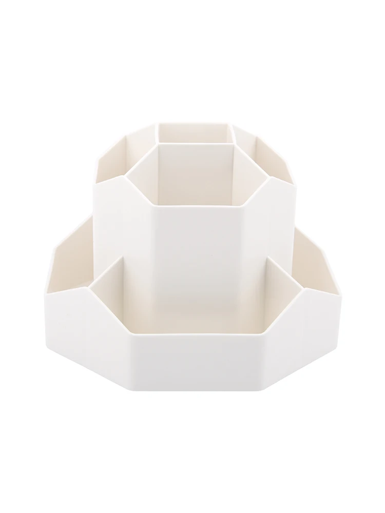 حامل أقلام دوار بدرجة ، وعاء قرطاسية ، منظم مكتب ، حامل أقلام مدرسية لطيف ، تخزين منزلي ومكتب ، 9 فتحات