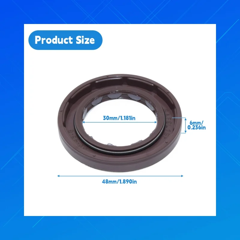 

30x48x6mm.Fit for Rexroth A10VG16 A10VG18 hydraulic motor oil seal,DMHUI high-quality FKM hydraulic motor oil seal,