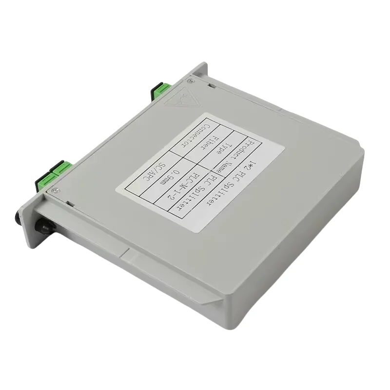 

1x2 Fiber Splitter ABS Box SC UPC SC/APC Connectors Cassette Type 1:2 Optical PLC Splitter