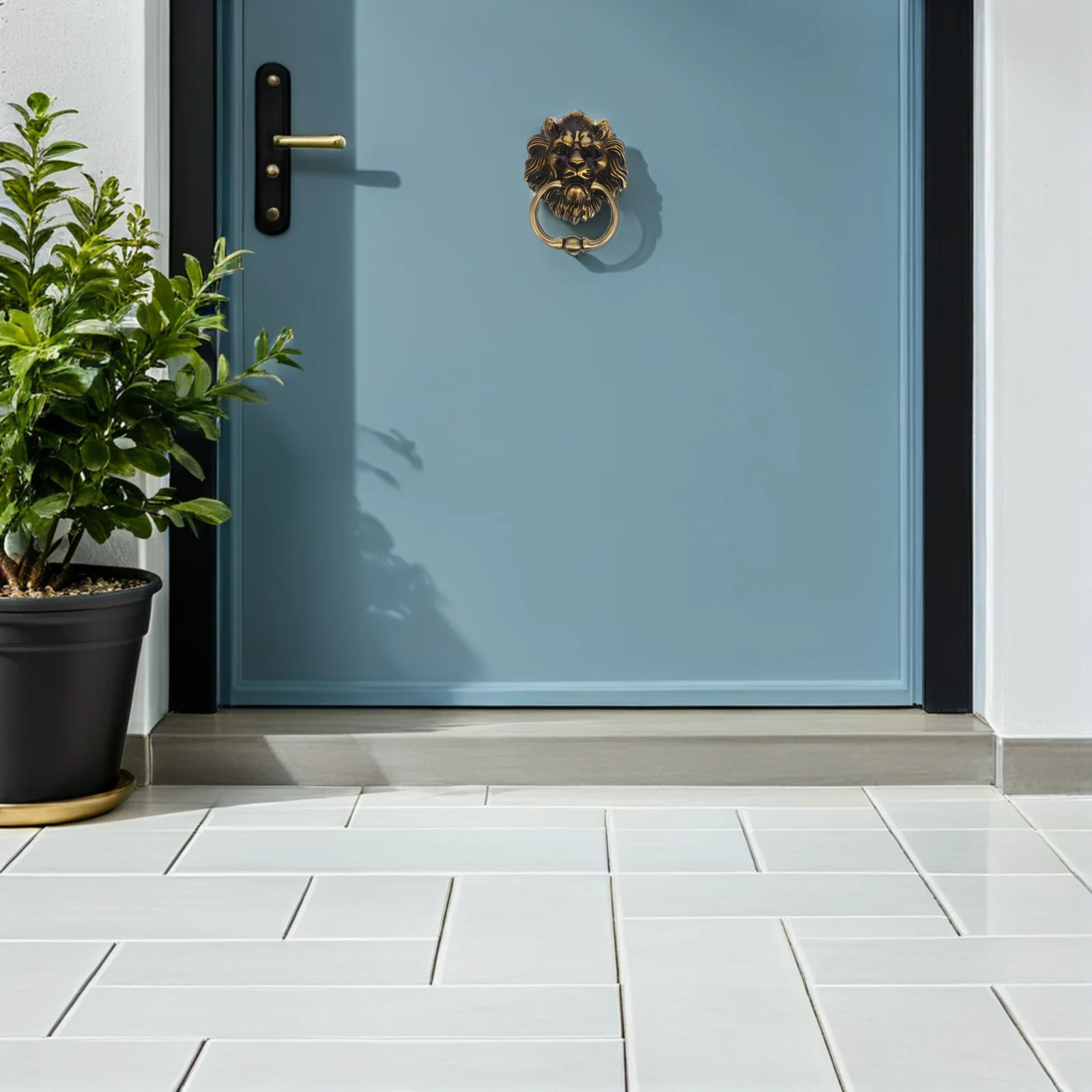 

Lion Head Door Knocker Zinc Alloy Front Door Ring Pull Handle Vintage Silver Decorative Cupboard Drawer Furniture Pull