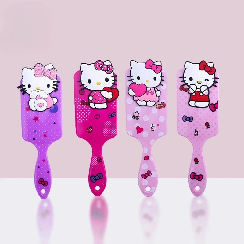

Cartoon Air Cushion Combs Kt Cat Kawaii Anime Figures Pink Red Hair Brush 3D Massage Comb Haircare Hairdressing Tool Girl Gifts