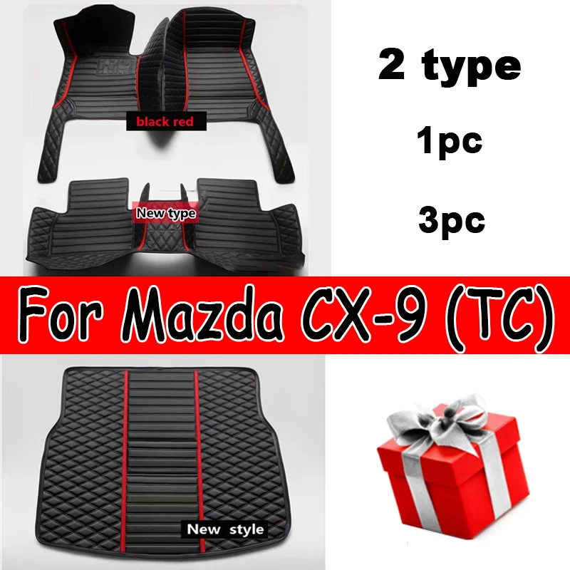 

Car Floor Mats For Mazda CX-9 TC 2016~2022 CX9 CX 9 Waterproof Rugs Carpet Leather Mat Interior Parts Car Accessories 2017 2018